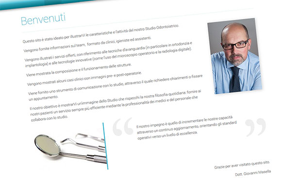 restyling sito web studio medico dentista masella