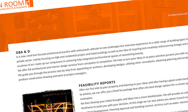 sito web studio architettura gbaandd