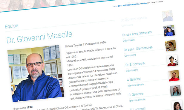 restyling sito web studio medico dentista masella